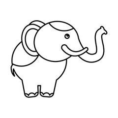 circus elephant isolated icon vector illustration design