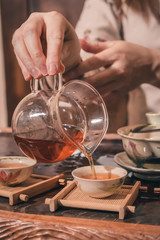 tea ceremony is performed by master
