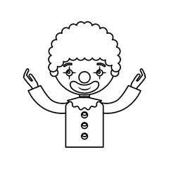 circus clown character icon vector illustration design