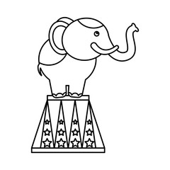 circus elephant isolated icon vector illustration design