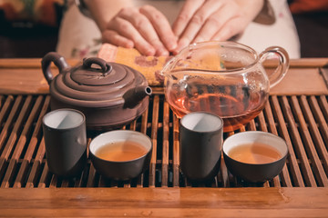 tea ceremony is performed by master