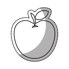 apple fresh fruit icon vector illustration design