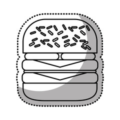 Obraz premium hamburger fast food icon vector illustration design