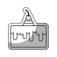 delicious sweet cake icon vector illustration design