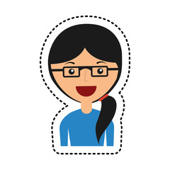 businesswoman avatar isolated icon vector illustration design