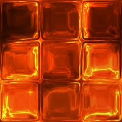 Glass tiles in orange solar power burst abstract image background