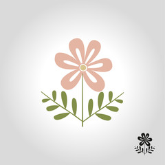 flower logo, icon and symbol vector illustration