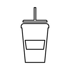 Obraz premium soda glass with straw icon vector illustration design