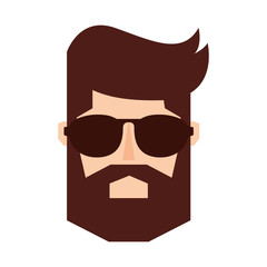 man character style hipster vector illustration design