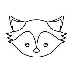 cute fox character icon vector illustration design