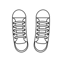shoe young style icon vector illustration design