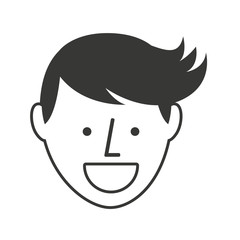 young man character hipster style vector illustration design