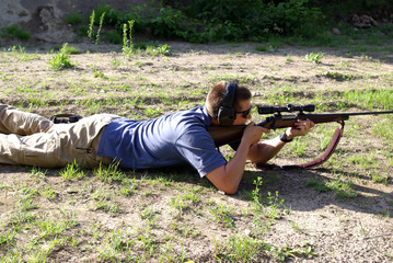 Firing 30-06 rifle