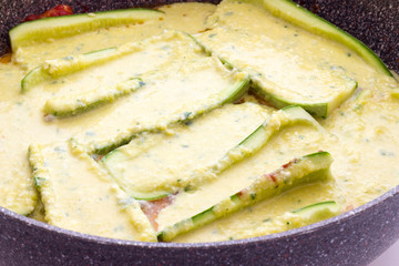 Close up view of zucchini