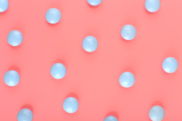 Color pills on pink background
