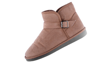 Winter boot on white background