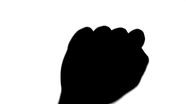 Resist fist silhouette