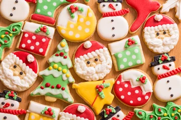Schilderijen op glas Gingerbread cookies,Christmas cookies, homemade © suzanam