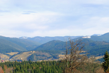 Fototapeta premium View of beautiful landscape with mountains