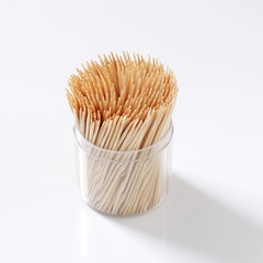 Wood. Toothpicks in a box