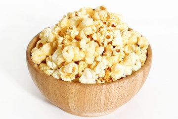 sweet caramel popcorn in bowl