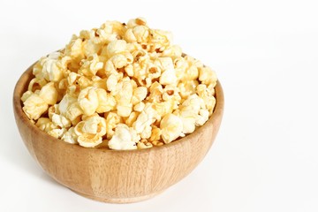 sweet caramel popcorn in bowl