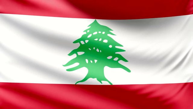 Realistic beautiful Lebanon flag 4k
