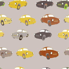 seamless background with car