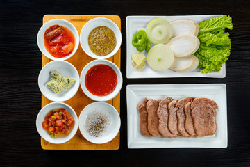 Korean sauces and condiments