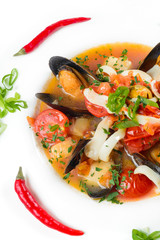 Soup with seafood
