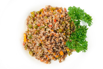 Buckwheat porridge with dill