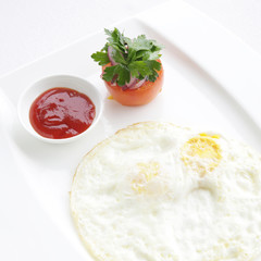 Sunny side up fried egg for breakfast