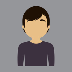 man portrait icon image vector illustration design 