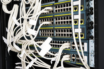 Network equipment in rack