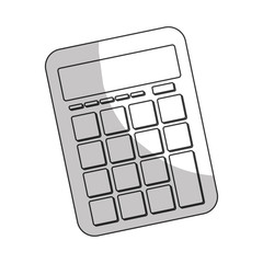 calculator device icon over white background. vector illustration