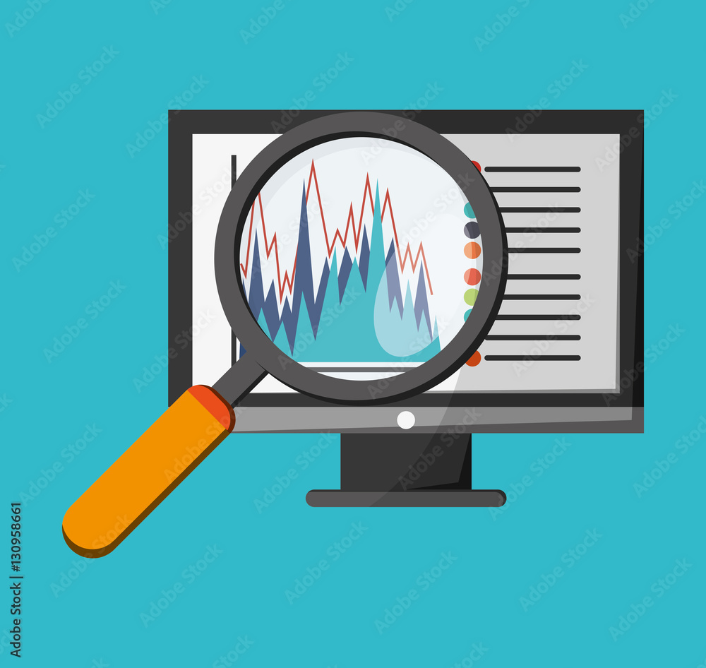 Aufkleber search computer graph web vector illustration eps 10