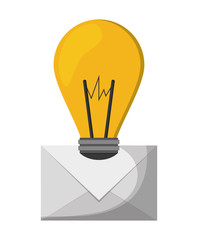 email idea illumination inspiration vector illustration eps 10
