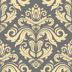 Seamless classic vector golden pattern. Traditional orient ornament. Classic vintage background