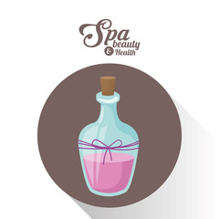 spa beauty and health bottle aromatherapy oil vector illustration eps 10