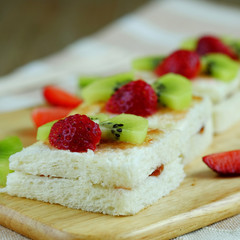 Healthy fruit sandwich.
