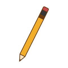 pencil office equipment icon over white background. colorful design. vector illustration