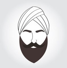 Arab men symbol , Arabian vector icon  