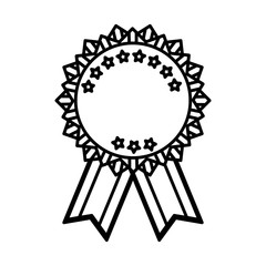 Isolated ribbon award icon vector illustration graphic design