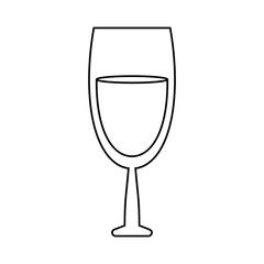 glass red wine drink outline vector illustration eps 10