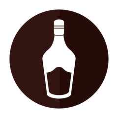 bottle cream whiskey liqueur icon shadow vector illustration eps 10