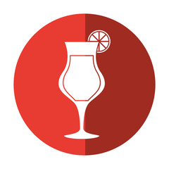 cocktail glass cup alcoholic beverage shadow vector illustration eps 10