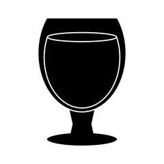 silhouette glass cocktail cup drink party vector illustration eps 10