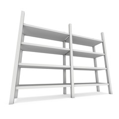 Storage stack. 3D render isolated on white. Platform or Stand Illustration. Template for Object Presentation.