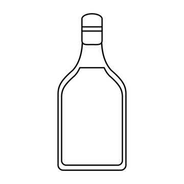 recommend clip art: tequila bottle alcoholic beverage outline vector illustration eps 10