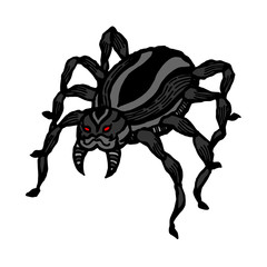 scary spider vector illustration design